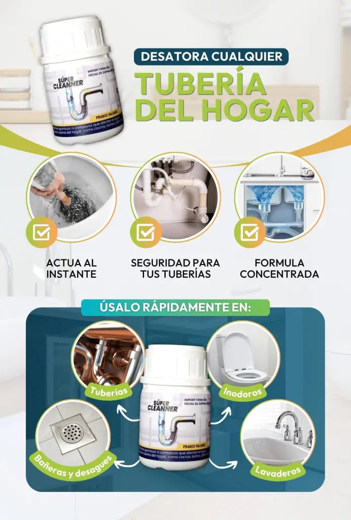 DESATORADOR EN POLVO PARA TUBERIAS