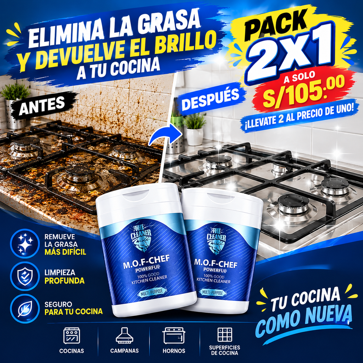 DESENGRASANTE POTENTE EN POLVO 500gr